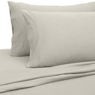 AmazonBasics Heather Cotton Jersey Bed Sheet Set