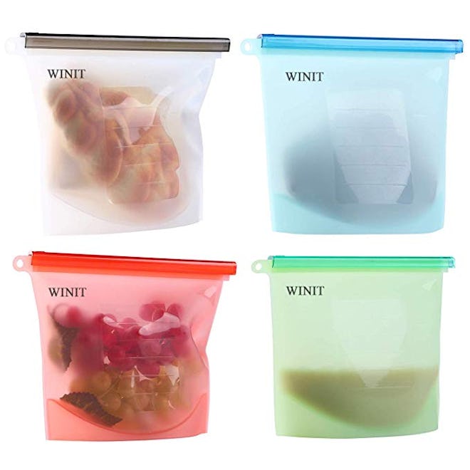 Winit Reusable Silicone Food Bags (4-Pack)