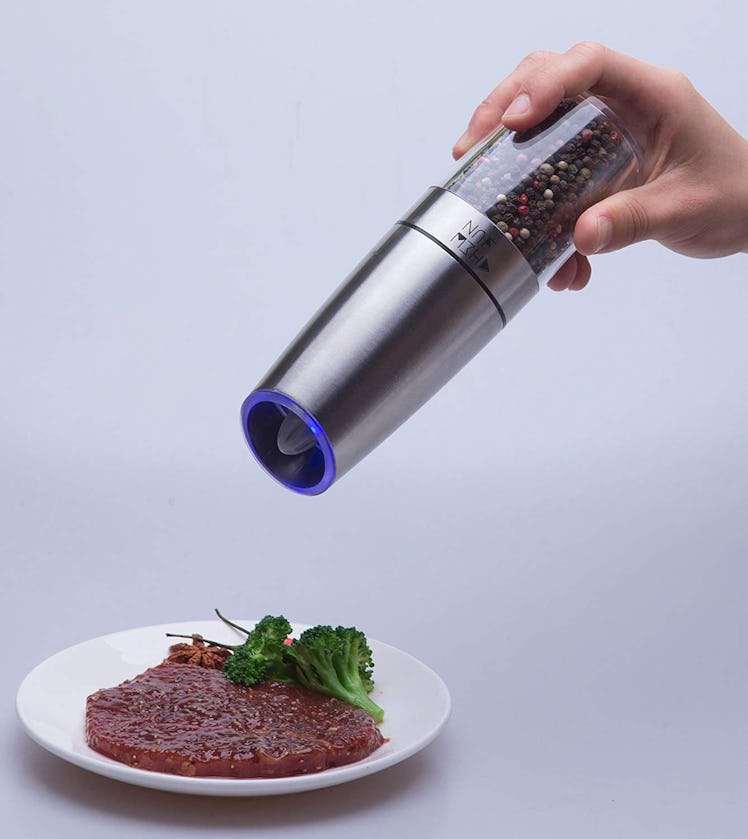 CHEW FUN Electric Gravity Pepper Grinder or Salt Mill 