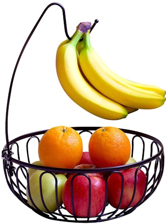 DecoBros Wire Fruit Tree Bowl with Banana Hanger