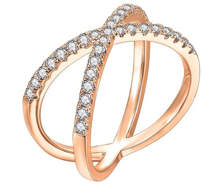 AVOI 14K Gold Plated Stackable Rings