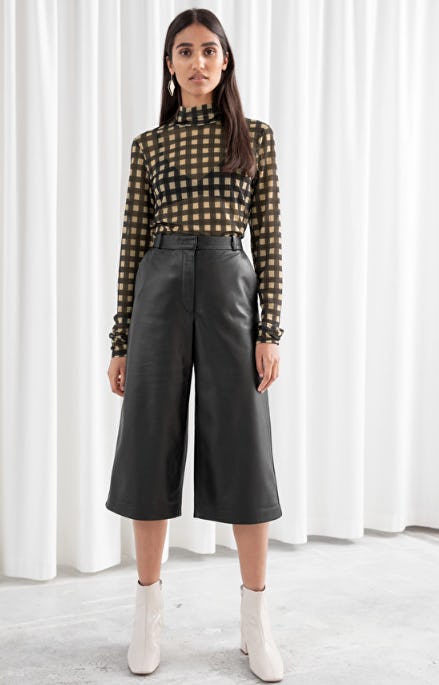 Leather Culotte Shorts