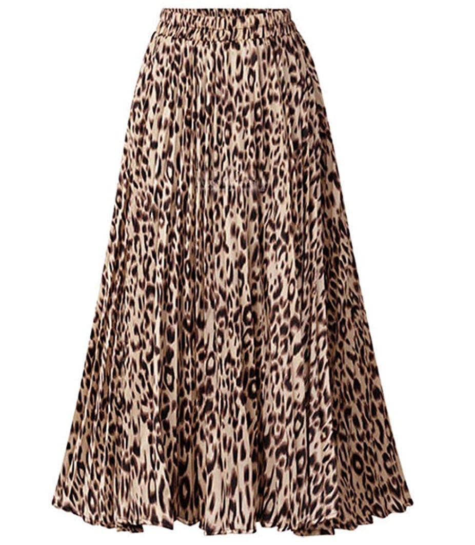 CHARTOU Womens Chic Elastic High Waisted Skirt