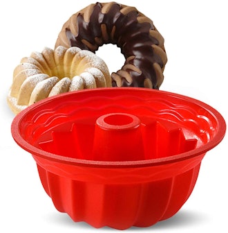 Aokinle Silicone Fluted Round Cake Pan (9.45 Inches)