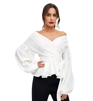 SheIn Women's Ruffle Blouse 