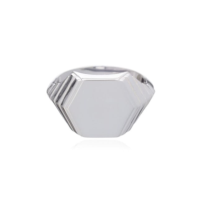 Art Deco Hexagon Signet Ring