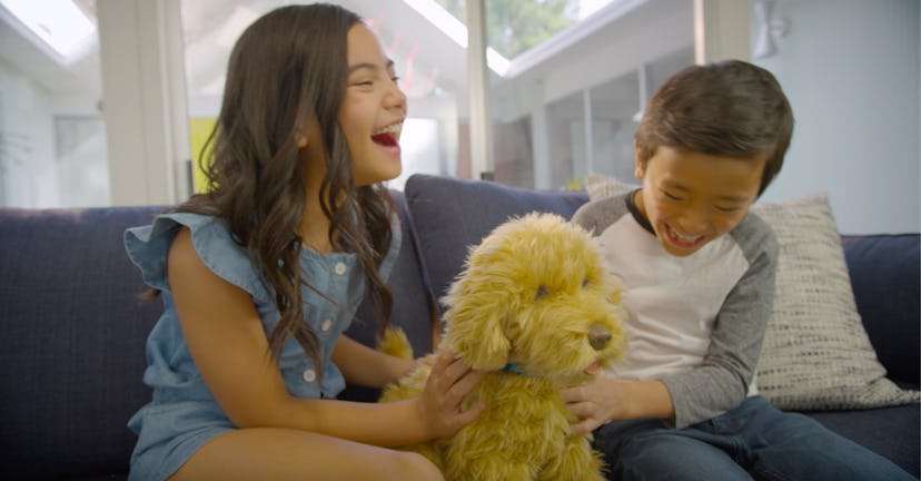 Moji the Loveable Labradoodle will keep your kids laughing and loving on him just like a real dog. 