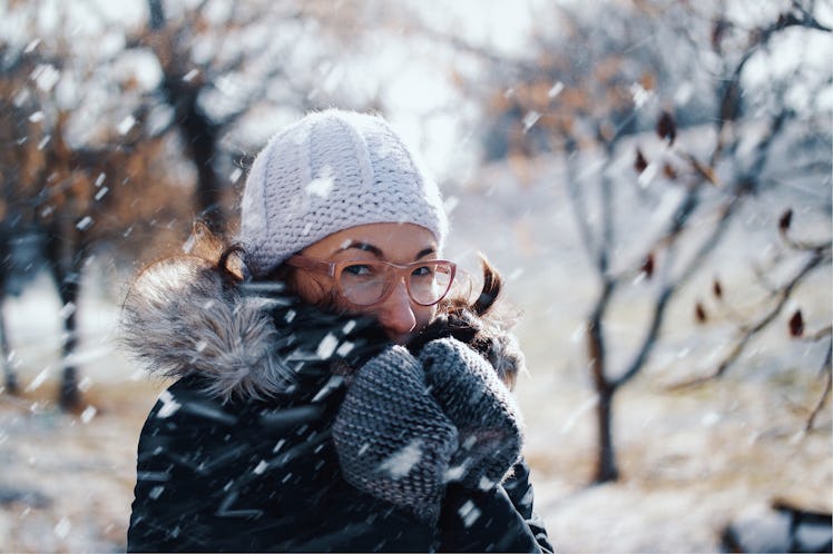 Young woman in snow