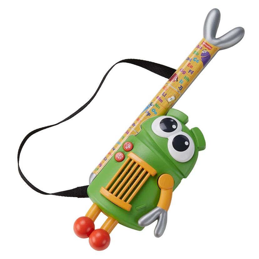 Five new 'StoryBots' toys will hit shelves in fall 2020, including the A to Z Rock Star Guitar. 
