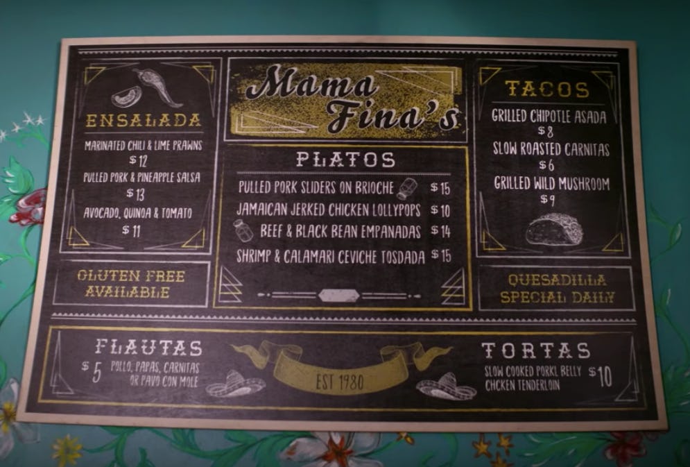 Is Mama Fina S From Gentefied A Real Place The Tacos Look Delicious