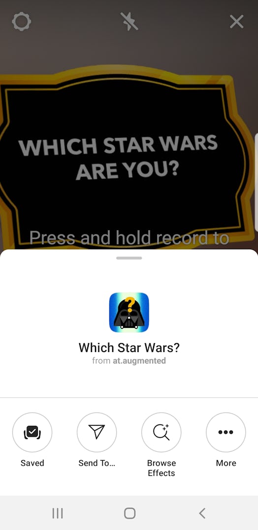 Here's how to get the "Star Wars" Instagram Story filter to see which character you are.