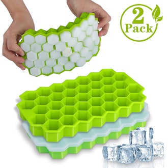 WETONG Silicone Ice Cube Molds (2 pack) 
