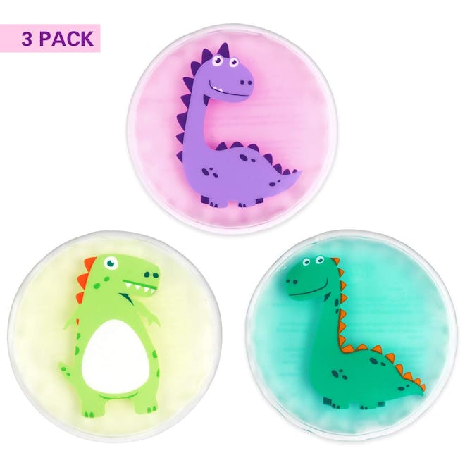 Hilph Boo Boo Buddy Ice Pack for Kids Injuries, 3 Pack - in Dinosaurs