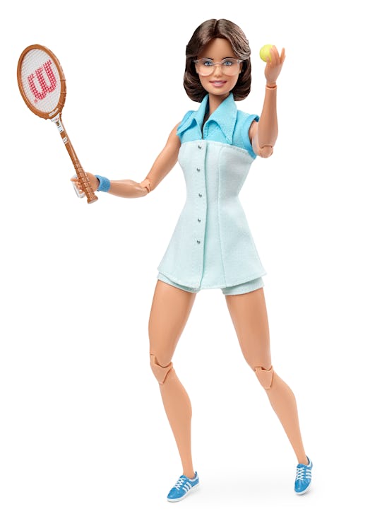 A Billie Jean King Barbie is here as part of Mattel’s “Inspiring Women” Collection.