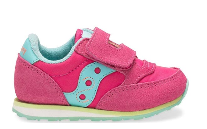 Saucony Kids' Baby Jazz H&l-K Sneaker in Pink/Turquoise/Lime 