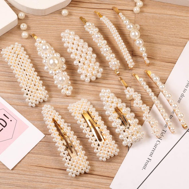 Pearl Hair Clips (12-pieces) by E-accexpert