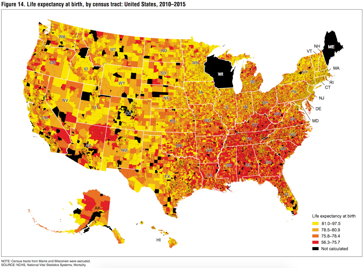 Census Life This U.S. map could predict your lifespan