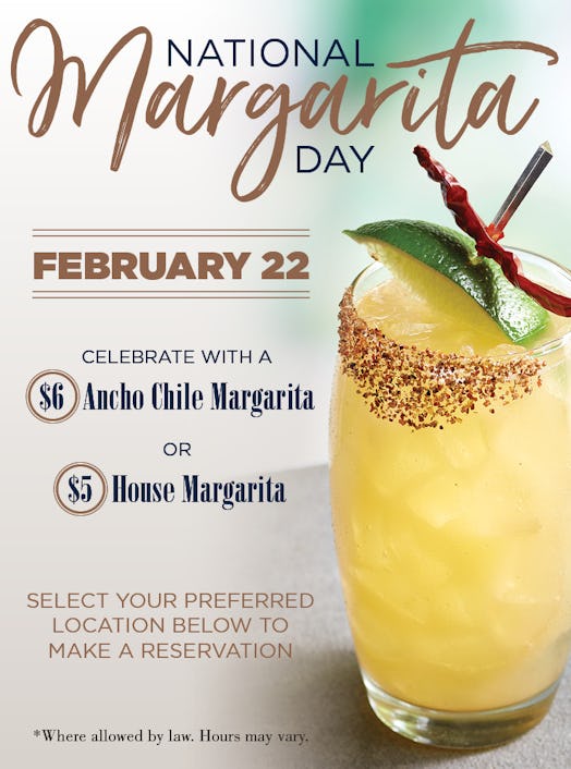 These National Margarita Day 2020 deals will save you some cash.
