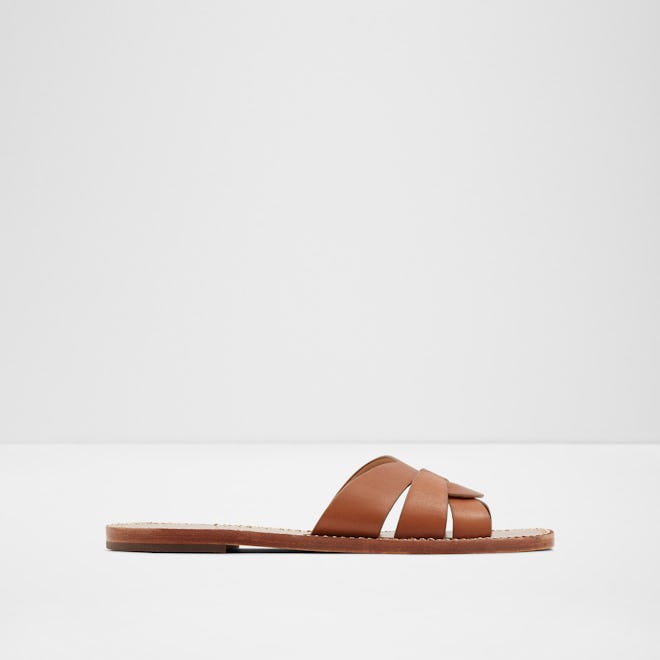 Tobacco Flat Slide Sandal