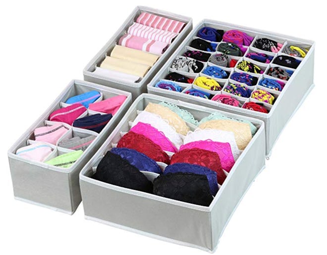 Simple Houseware Closet Underwear Organizer Drawer Divider (4-Pack)