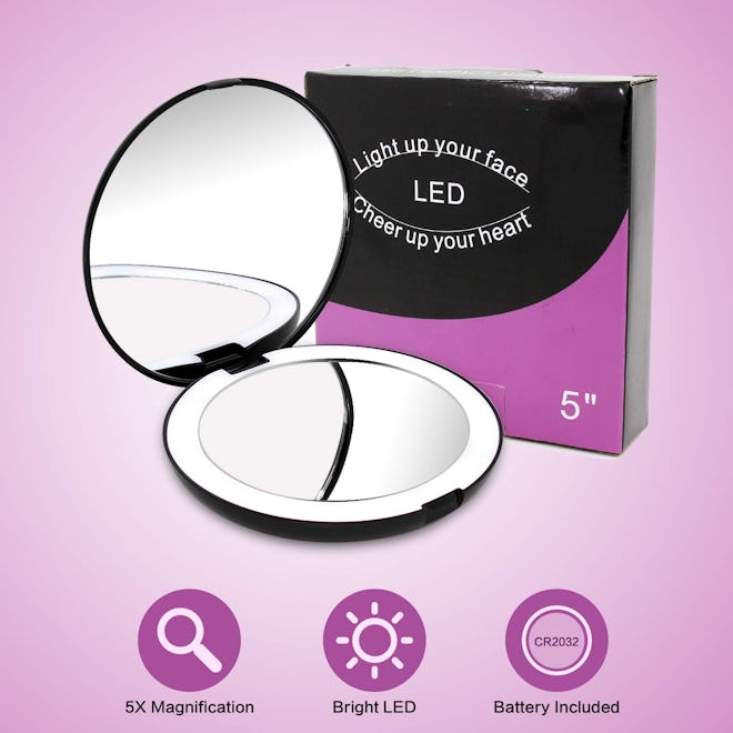 WOBANE LED Travel Makeup Mirror