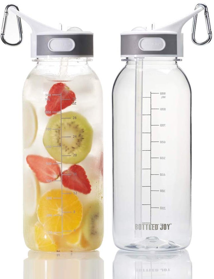 BOTTLED JOY Water Bottle with Motivational Time Makers