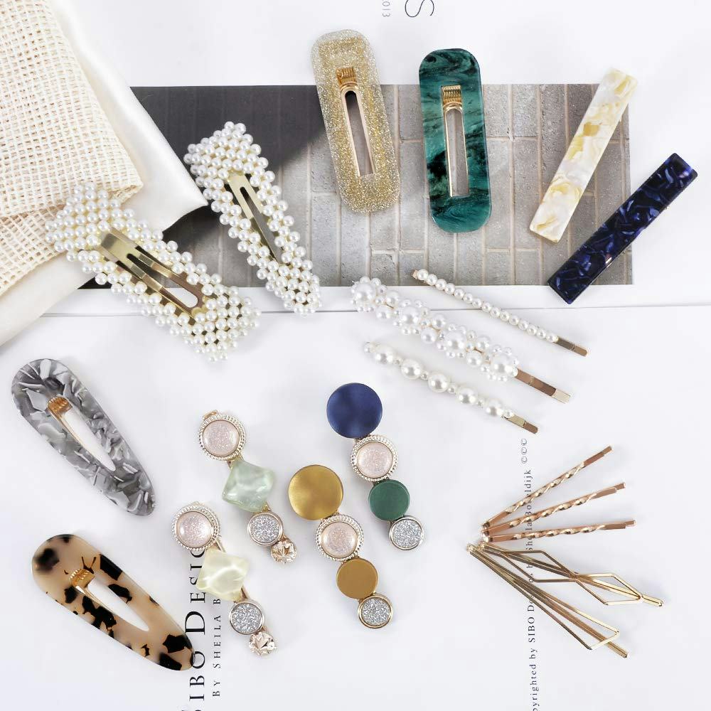 Cehomi Pearl Hair Clips (20-Pieces)