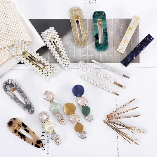 Cehomi Pearl Hair Clips (20-Pieces)