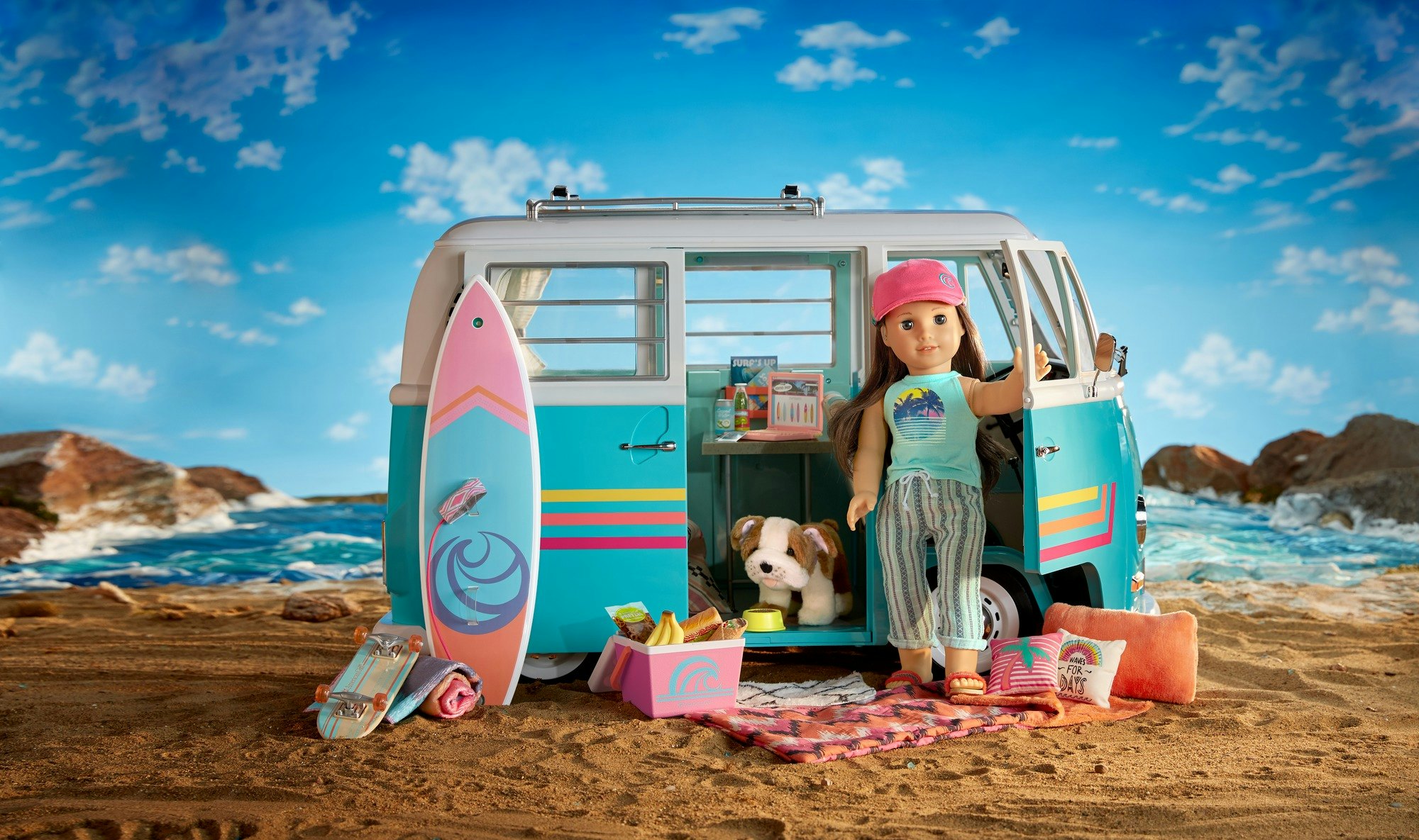 american girl beach cooler set