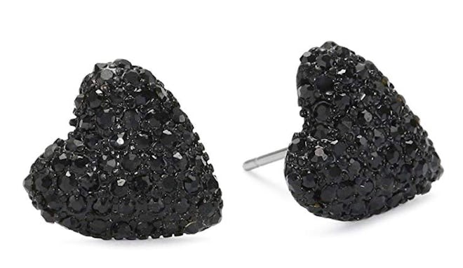 Betsey Johnson Women's Iconic Black Heart Studs