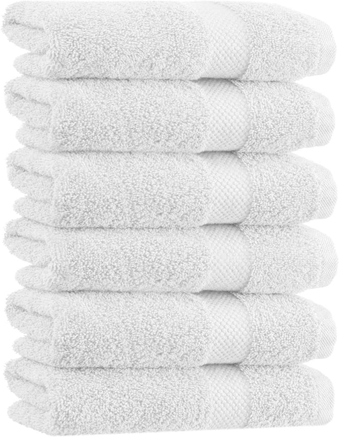 White Classic Luxury Hand Towels (6-Pack)