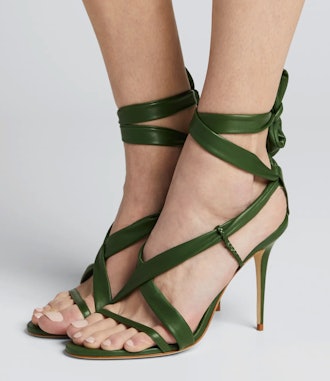 Tor Leather Ankle-Tie Stiletto Sandals