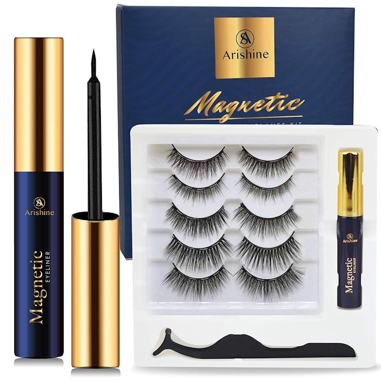 Arishine Magnetic Eyelashes and Eyeliner Kit (5 Pairs)