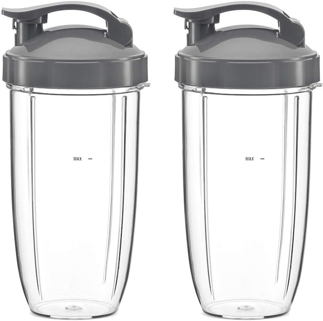 NutriBullet Flip Top Cup With To-Go Lid (2-Pack of 32-Oz Cups)