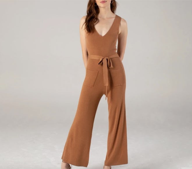 Ribbed Jumpsuit Dark Ginger