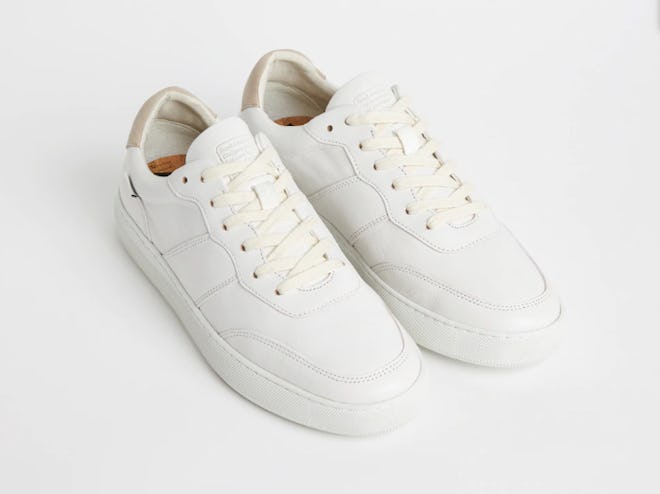 The Drift Sneaker in White + tan