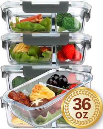 M MCIRCO Glass Meal Prep Containers (5-Pack)