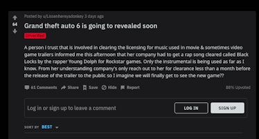 Can anyone confirm if this is true? In sick if these GTA 6