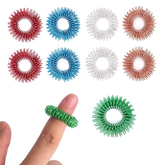 Special Supplies Spiky Sensory Finger Acupressure Ring Set