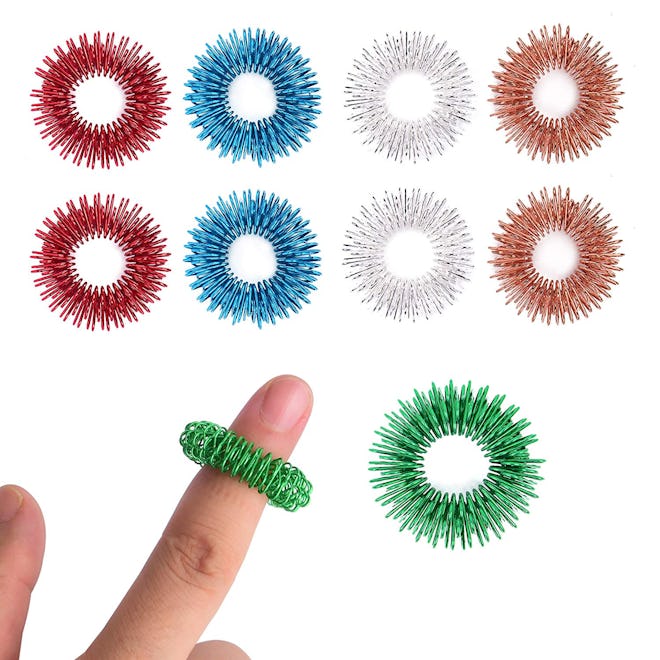 Special Supplies Spiky Sensory Finger Acupressure Ring Set