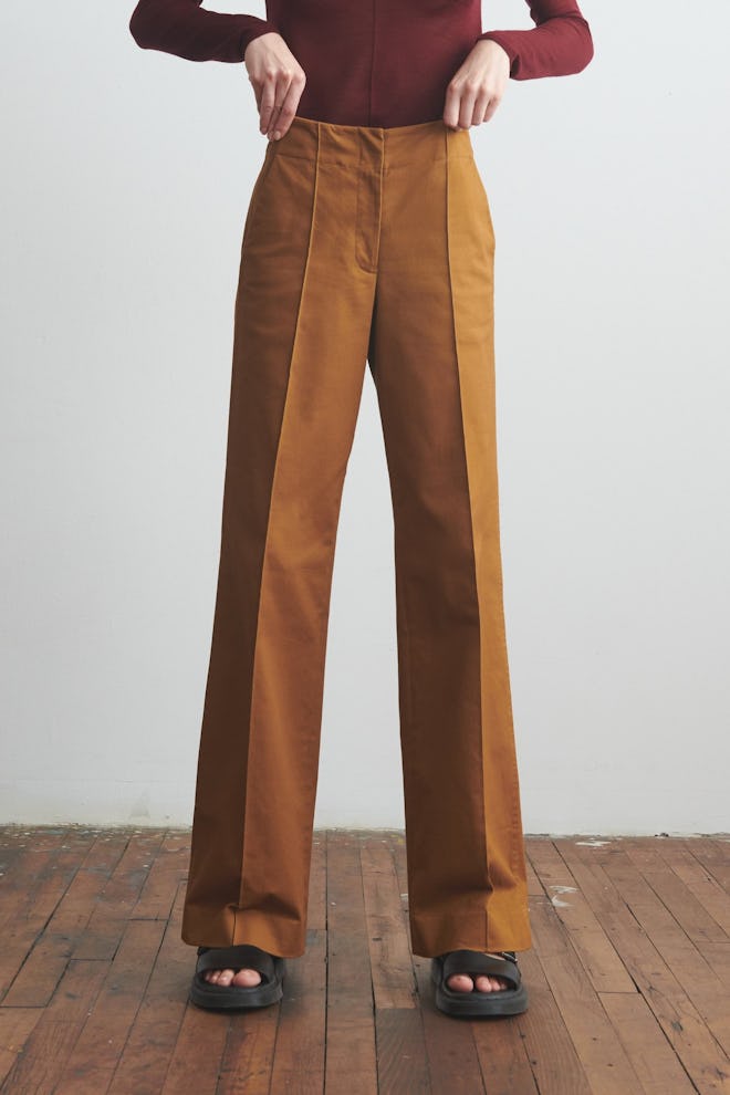 High Waisted Trousers Khaki