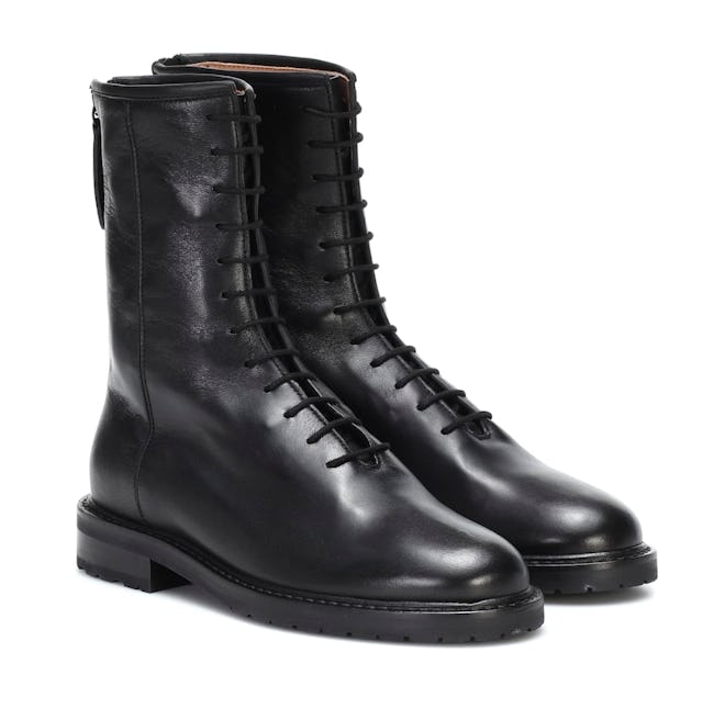Combat Leather Ankle Boot