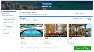 Priceline's Pricebreakers feature will show you options for cheap, high-rated hotels in spring break...