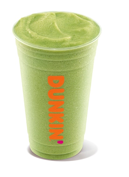 Dunkin's Matcha Latte contains about 120 mg of caffeine.