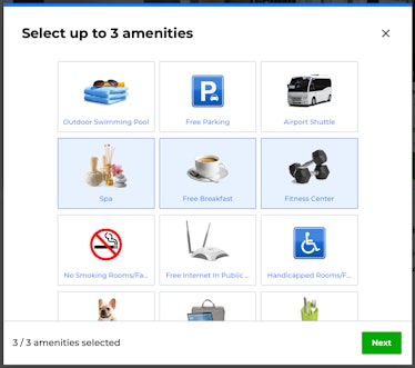 Priceline's Pricebreakers feature allows you to select up to three amenities and customize your sear...