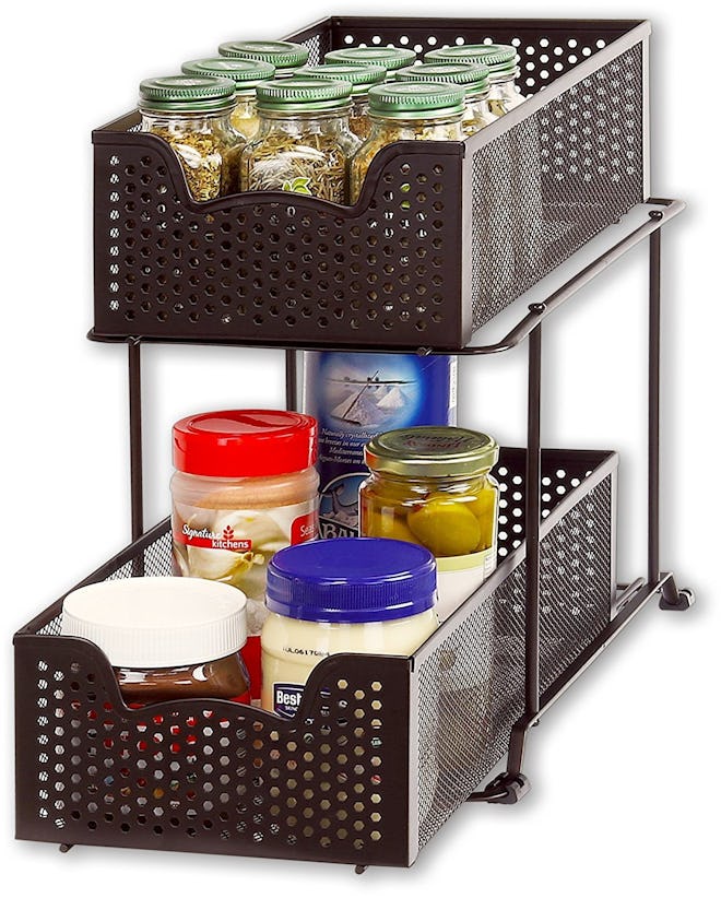 Simple Houseware 2-Tier Sliding Organizer Drawer