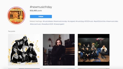 #NewMusicFriday lets you stay up to date with your favorite Instagram artists' music. 