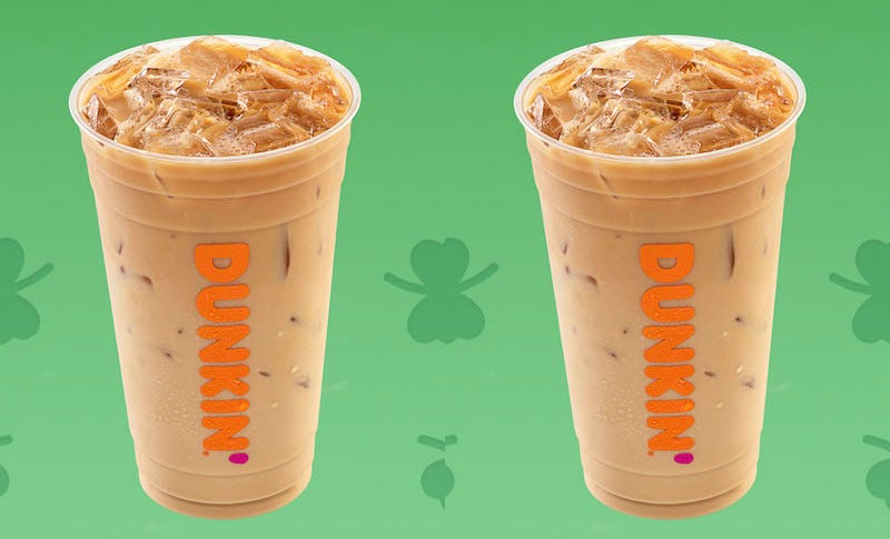 Dunkin's Irish Creme Coffee Is Back For St. Patrick's Day 2020, So