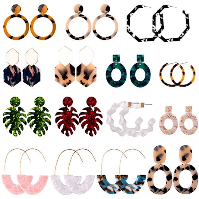 Duufin 15 Pairs Acrylic Earrings