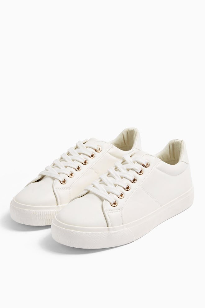 CAMDEN White Lace Up Trainers
